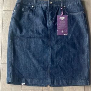 Gloria Vanderbilt Dark Blue Pencil Skirt